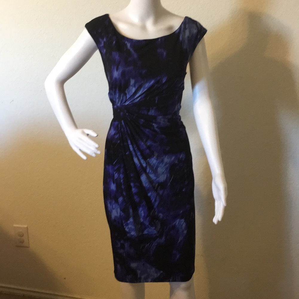 Blue and black dress
